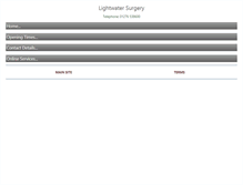 Tablet Screenshot of lightwatersurgery.co.uk